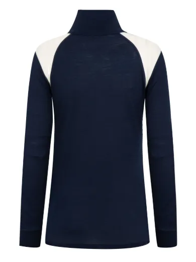 Bilde av WoolLand Hilleknuten LS top Blue Ink